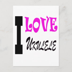 I Kärlek ukulele Vykort