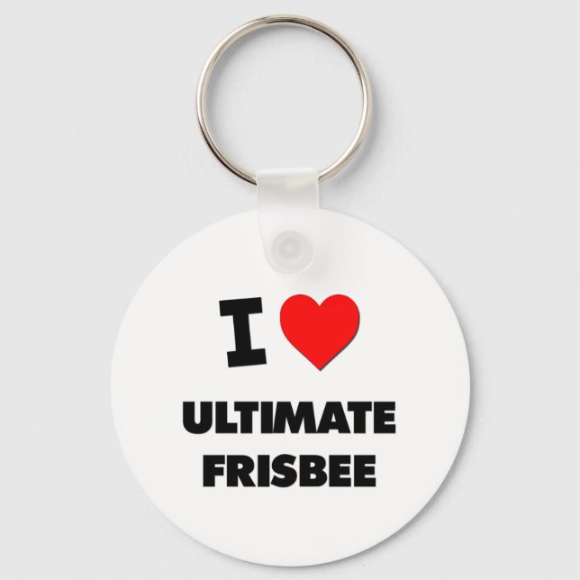 I Kärlek Ultimate Frisbee Nyckelring (Framsida)