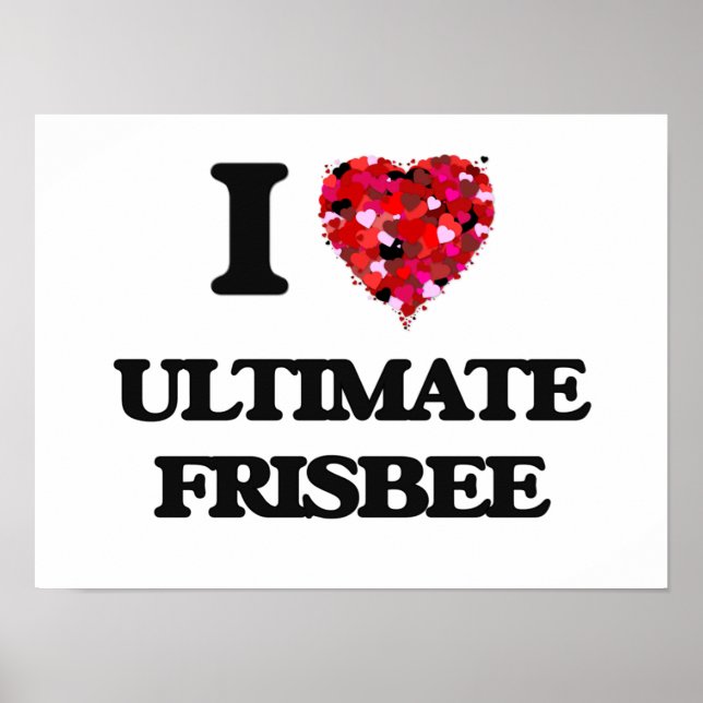I Kärlek Ultimate Frisbee Poster (Framsidan)