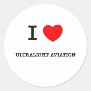 I Kärlek Ultralight-flyg Runt Klistermärke