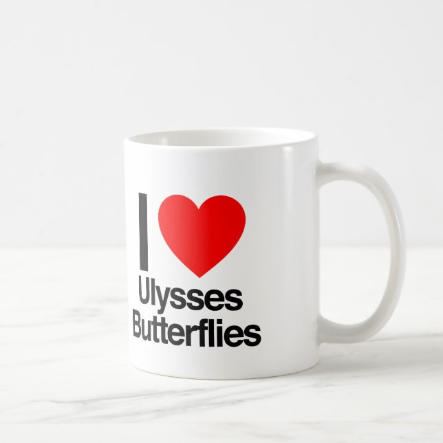 i kärlek ulysses butterflies kaffemugg (Höger)