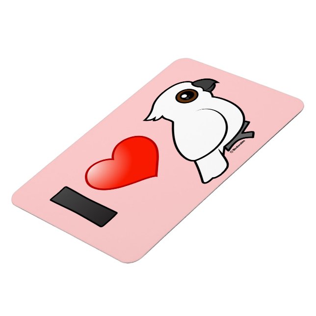 I Kärlek Umbrella Cockatoos Magnet (Vänstra Sidan)