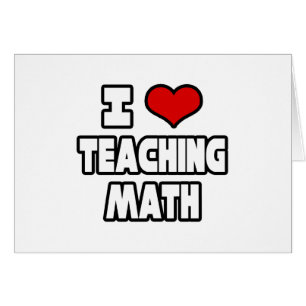 I Kärlek undervisar matematik Hälsningskort