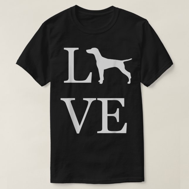 I Kärlek ungersk Vizsla Hund älskare White Graphic T Shirt (Design framsida)