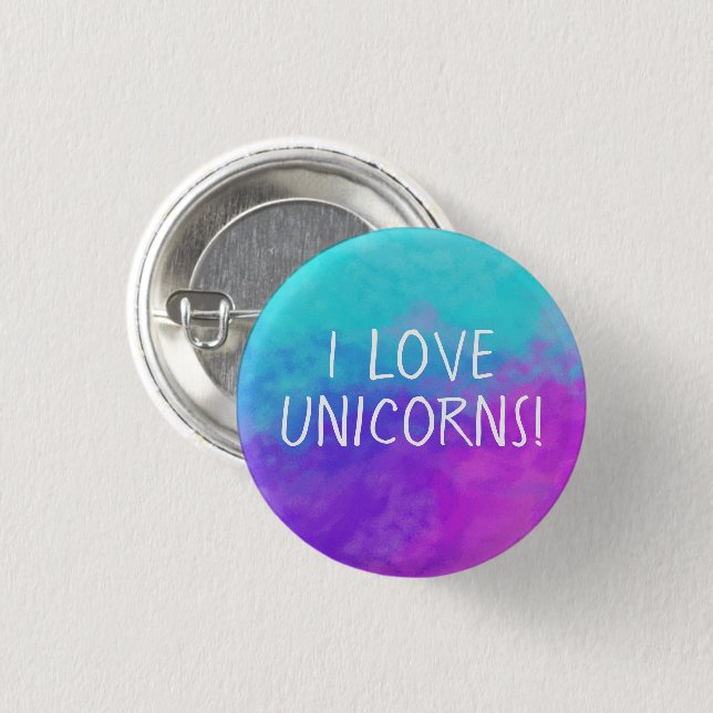 I Kärlek Unicorns Knapp (Framsida & baksida)