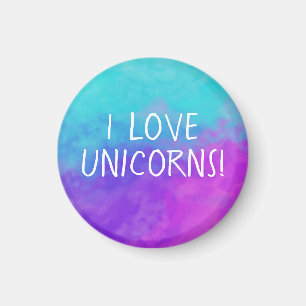 I Kärlek Unicorns Magnet