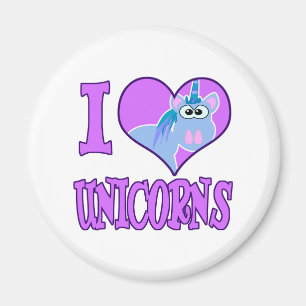 I Kärlek unicorns Magnet