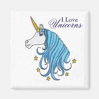 I Kärlek Unicorns Magnet