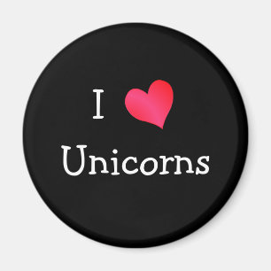 I Kärlek Unicorns Magnet