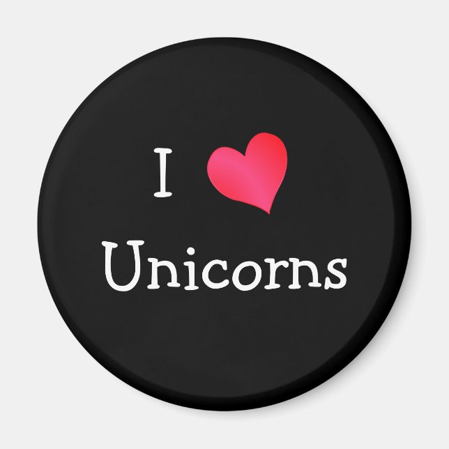 I Kärlek Unicorns Magnet (Framsidan)