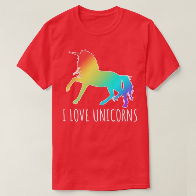 I KÄRLEK UNICORNS T SHIRT (Design framsida)