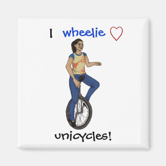 I kärlek unicycles magnet