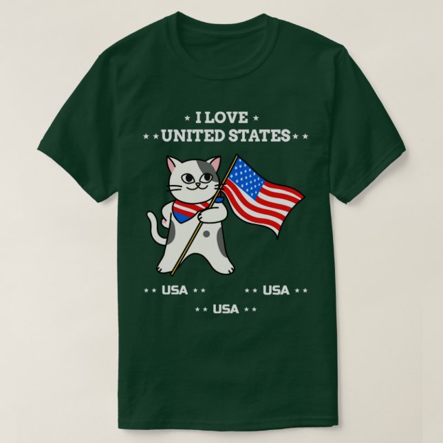 I Kärlek United Stater T Shirt (Design framsida)