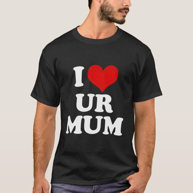 I Kärlek Ur Morsa Heart Funny T Shirt (Framsida)