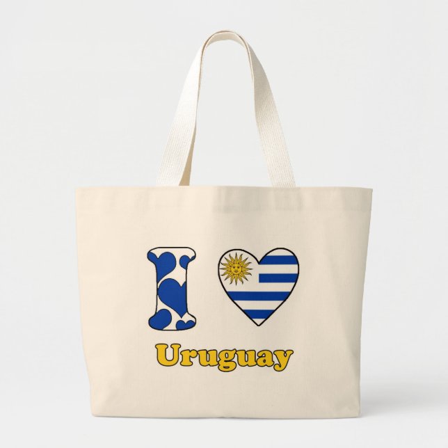 I kärlek Uruguay Jumbo Tygkasse (Framsidan)