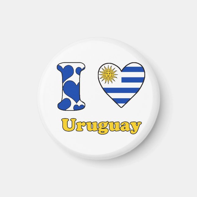 I kärlek Uruguay Magnet (Framsidan)