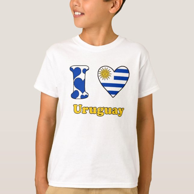 I kärlek Uruguay T Shirt (Framsida)