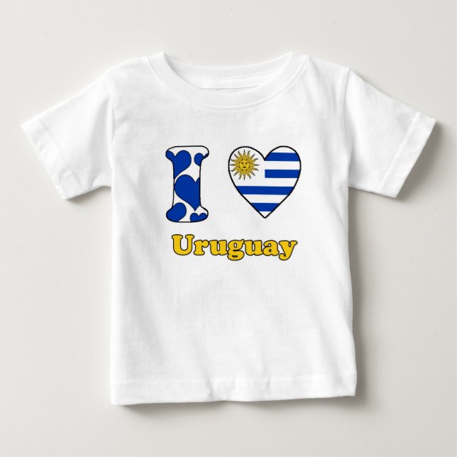I kärlek Uruguay Tee Shirt (Framsida)