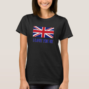 I Kärlek, US Union Jack Flagga T Shirt