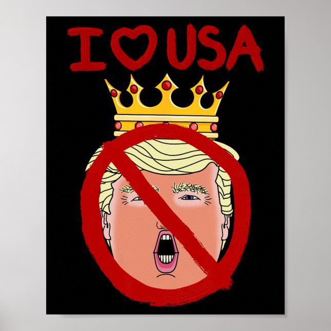 I Kärlek USA Anti Trump 2024 Poster (Framsidan)