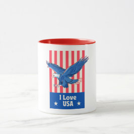 "I Kärlek USA" Eagle Flagga Design Mugg