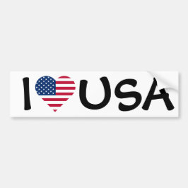 I KÄRLEK USA FLAGGA BILDEKAL