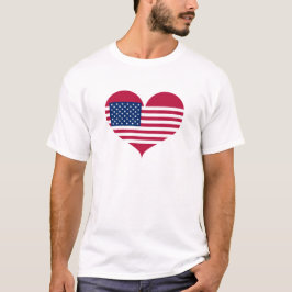 I KÄRLEK USA FLAGGA T SHIRT
