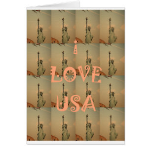 I KÄRLEK USA HÄLSNINGSKORT