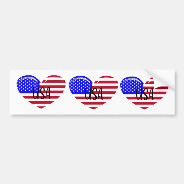 I Kärlek USA Heart Bildekal (Framsidan)