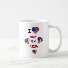 I Kärlek USA Heart Flaggor Mugg