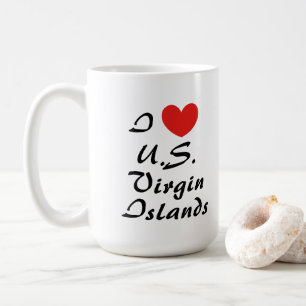 I Kärlek, USA, Jungfruöarna Typografi, kaffe Mugg