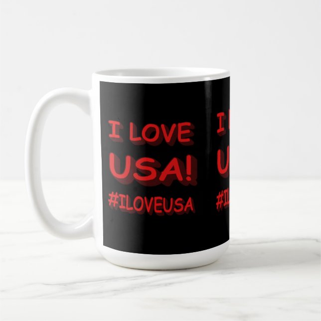 "I KÄRLEK USA". Köp nu Kaffemugg (Vänster)