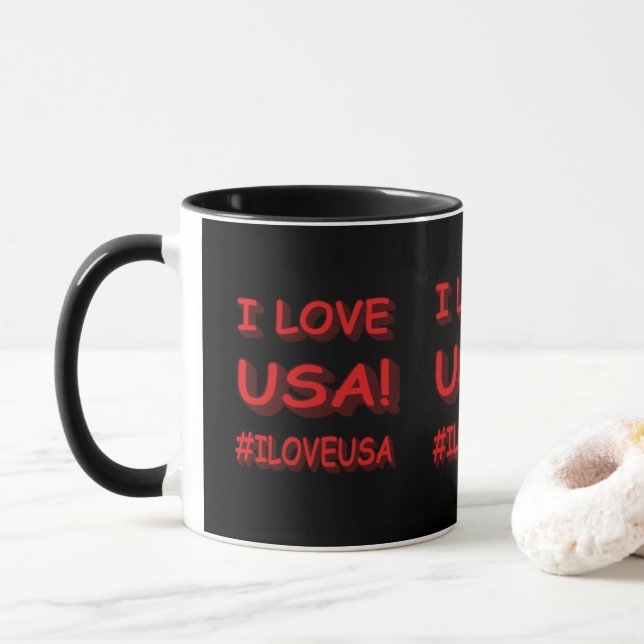 "I KÄRLEK USA". Köp nu Mugg (Med munk)