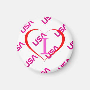 I KÄRLEK USA MAGNET