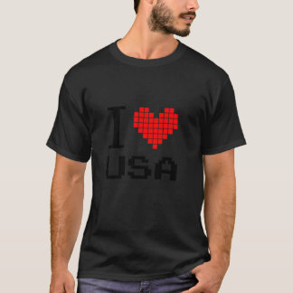 I Kärlek USA njuter Patriotic United Stater Americ T Shirt