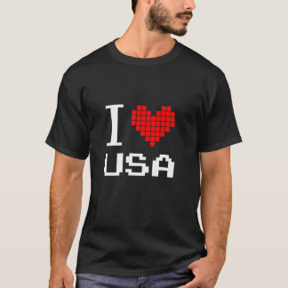 I Kärlek USA njuter Patriotic United Stater Americ T Shirt