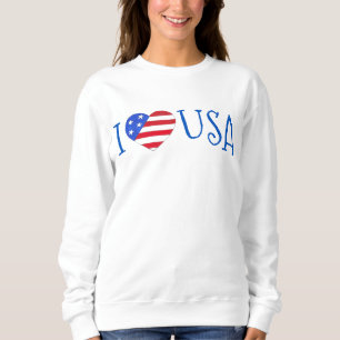 I Kärlek USA Patriotic juli 4:e amerikanska Flagga Tee Shirt