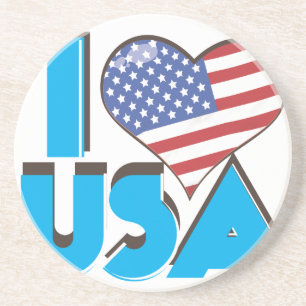 I Kärlek USA Retro 80-talet Underlägg