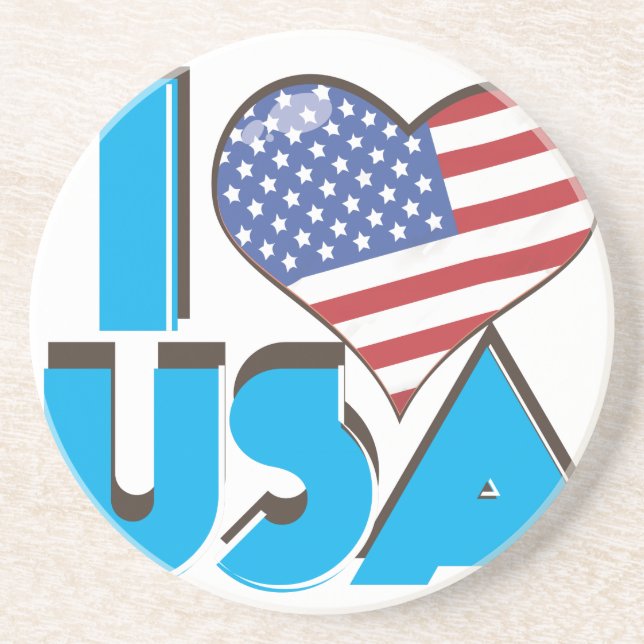 I Kärlek USA Retro 80-talet Underlägg (Framsidan)