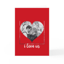 I Kärlek USA: s pulverfoto Hälsning-mappat kort