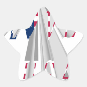 I KÄRLEK USA STJÄRNFORMAT KLISTERMÄRKE