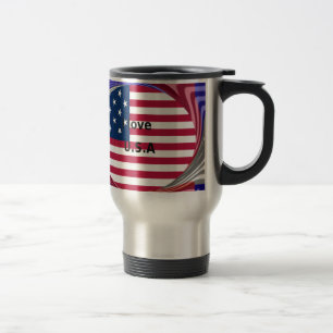 I Kärlek USA Swirl: Patriotic Heart Art Print Resemugg