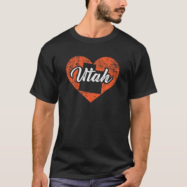I Kärlek Utah, den finstilta staten Pride Heart Gi T Shirt (Framsida)
