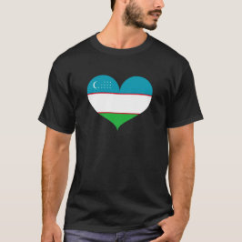 I Kärlek Uzbekistan Flagga T Shirt