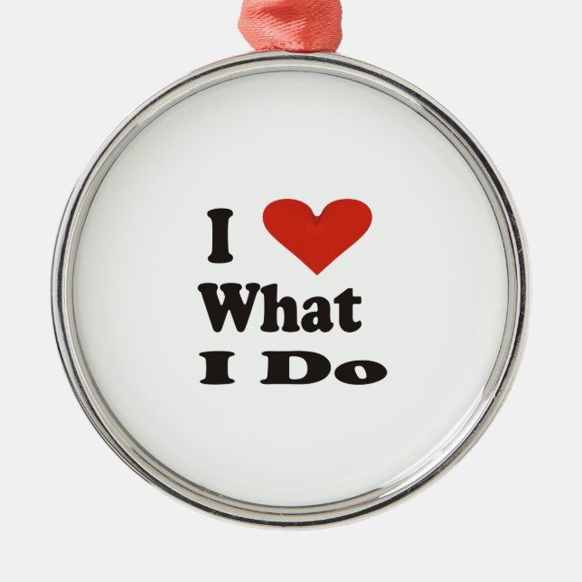 I Kärlek vad jag gör keramisk prydnadsföremål Julgransprydnad Metall (Framsidan)