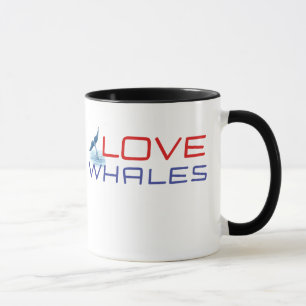 i kärlek valar t-shirt Havsdjur merch Mugg