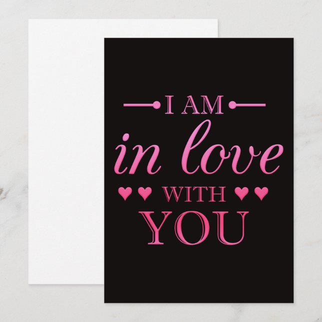 i kärlek valentines Card Tack Kort (Fram/baksida)