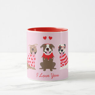 I Kärlek Valentineser American Pit Bull Terriers Mugg