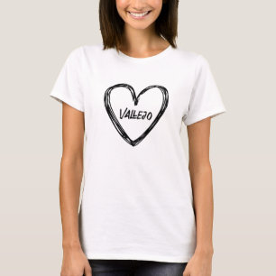 I Kärlek Vallejo Kalifornien Keepsaki Ca Memory T Shirt