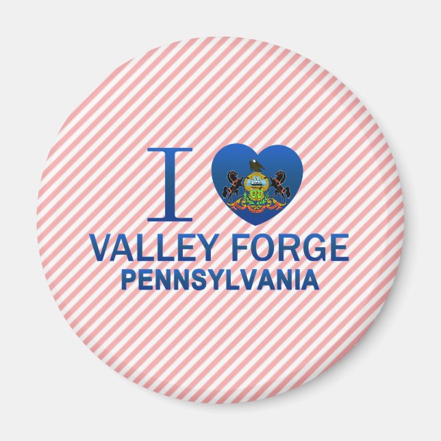I Kärlek Valley Forge, PA Magnet (Framsidan)